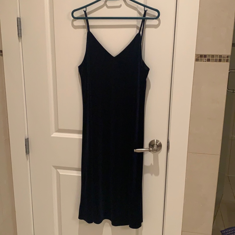 Dark purple Velvet strap dress